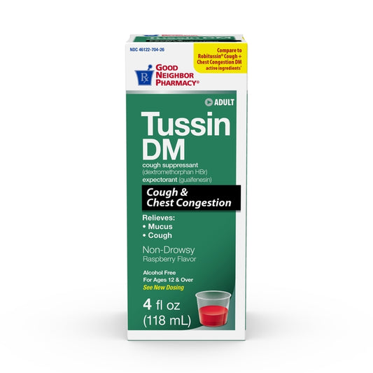 GNP Tussin DM (dextromethorphan HBr 20 mg + guaifenesin 400 mg)