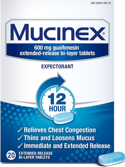 Mucinex (guaifenesin 600 mg)