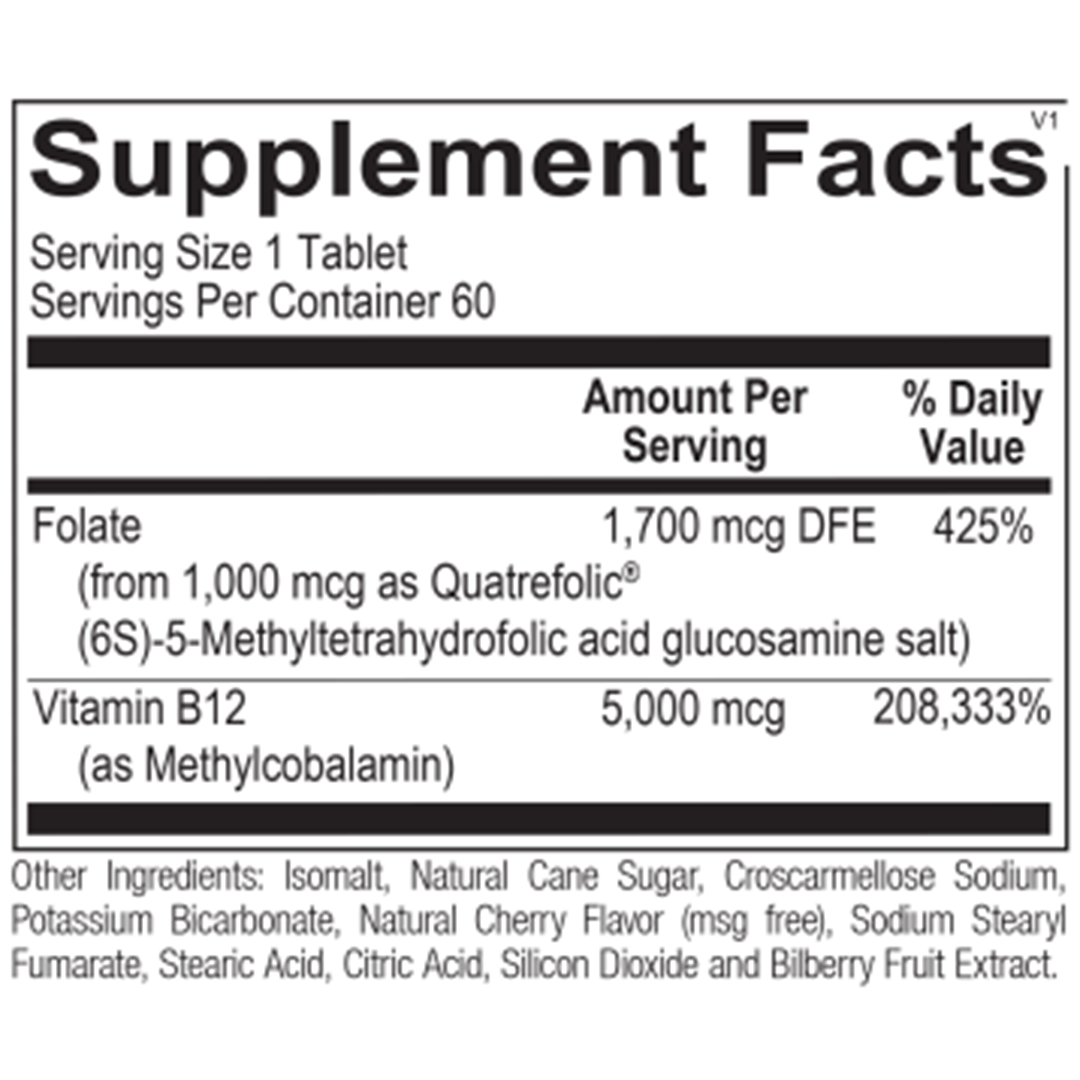 Ortho Molecular Methyl B12 Tablets