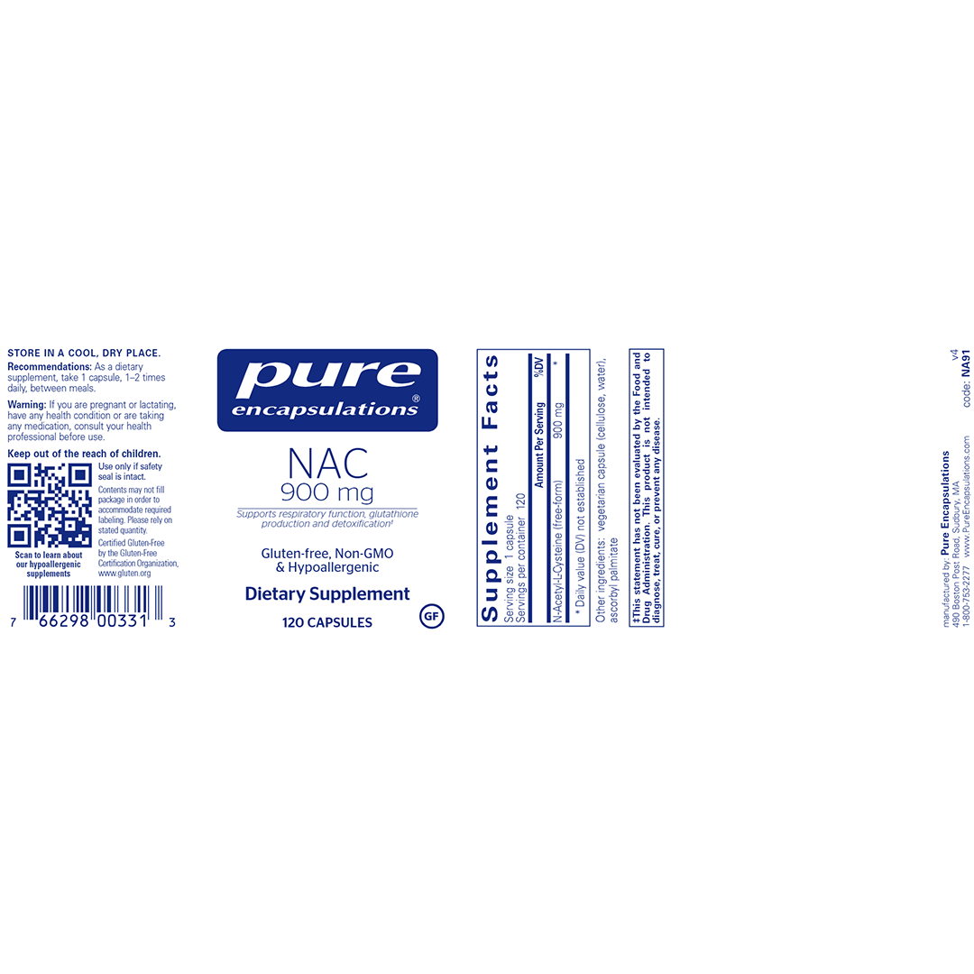 Pure Encapsulations NAC 900 mg Capsules