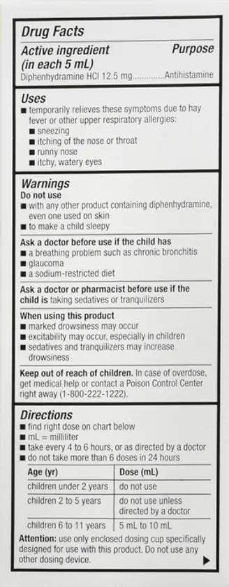 GNP Children's Allergy (diphenhydramine 12.5mg/5mL)